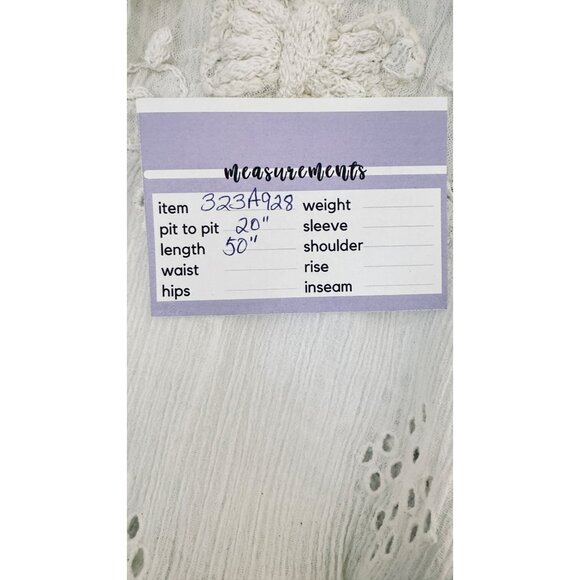 Owls Peace + Love White Medium Flowy Lace Embroidered - Picture 5 of 16